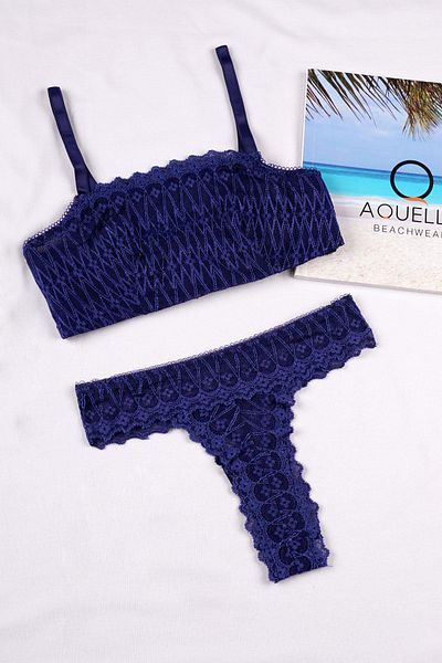 EMINNA Σετ εσωρούχων Navy Blue Color