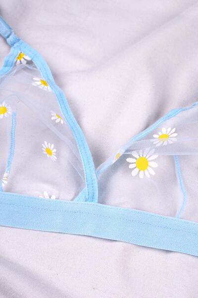 EMINNA Комплект бельо с десен син маргаритка