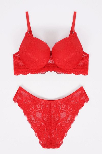 EMINNA Red Color Underwear Set
