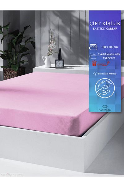 embays collection Double King Size Cotton Sheet - Pillow Case 50X70Cm with Gift