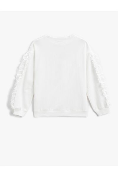 Koton Mikina s volánkovým potiskem Crew Neck Cotton