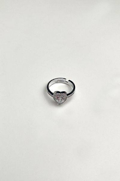 Modex Zircon Stone Adjustable Heart Ring