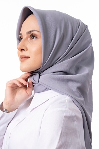 Kadınbona Ithal % 100 Lüks Medine Ipeği Eşarp GRİCE