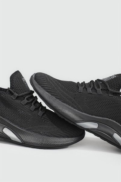 DeriWorld Talpă Ortopedică Ultra Confortabil Slip-on Unisex Tricot Negru Pantofi Sport