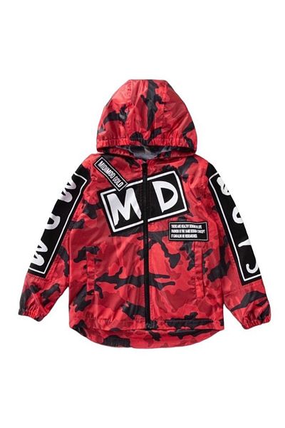 Lolliboomkids Boy's Camouflage Pattern Hooded Zippered New Season Coat - Zippered Coat