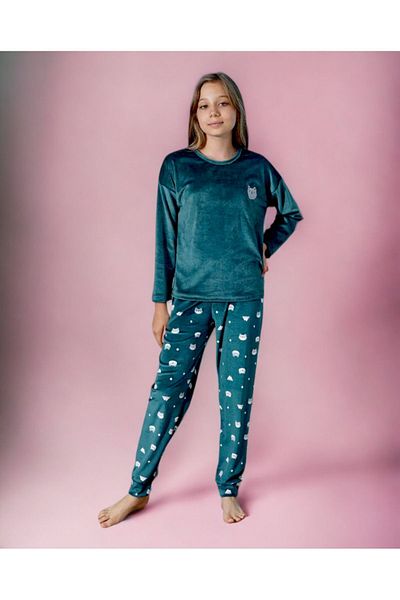 Lolliboomkids Пижамен комплект от италианско кадифе за домашно облекло