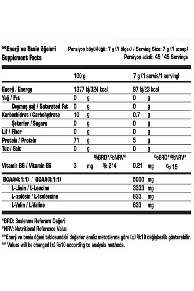 SSN Sports Style Nutrition Amino Combination 3 - Bcaa 315 Gr and Glutamine