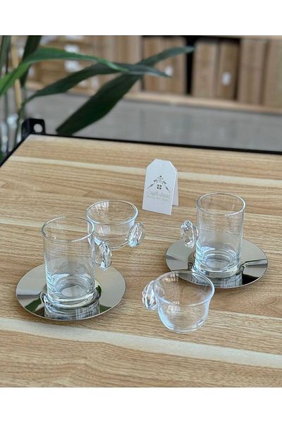 Turkish Store İstanbul 18 Piece Tea and Coffee Set