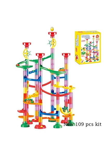 CeymSTecH 109adet Inşaat Misket Koşu Yarış Pisti Yapıtaşları Zeka Gelişim 3d ...