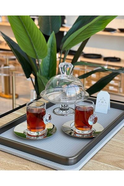 Turkish Store İstanbul طقم شاي وقهوة 18 قطعة - مريح وأنيق