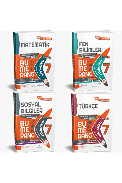 Günay Yayınları GÜNAY YAYINCILIK 7. SINIF BUMERANG FEN-MAT-TÜRKÇE-SOSYAL ETKİ...