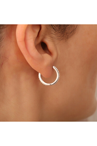 passion silver Zircon Cubic Zirconia Silver Earrings - Tamtur