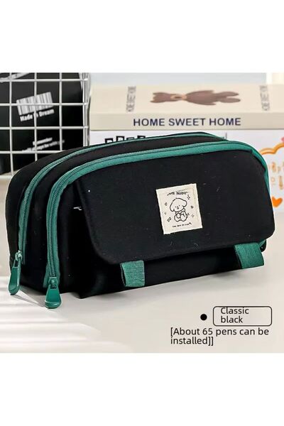 Kawaii Suport pentru stilou Kawaii de mare capacitate KimiLand negru