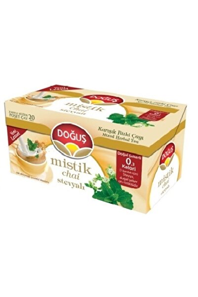 Doğuş Çay Doğuş Stevyalı Mistik Chai 12 Kutu 20'li Süzen Poşet Sallama Bitki Çayı