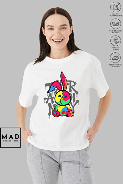 MAD COLLECTİON MAD COLLECTION Unisex Oversize Crew λαιμόκοψη, βαμβακερή ραφή ...