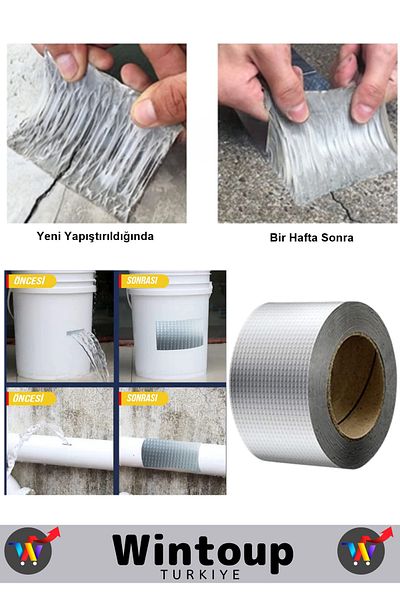 Wintoup Waterproof and Heat Resistant Ultra Strong Aluminum Repair Tape - Mud Tape 2 Pieces