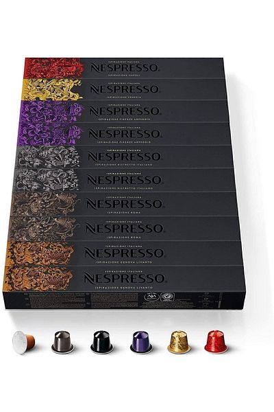 Nespresso 10 صناديق من اختيار الإلهام الإيطالي (100 كبسولة)
