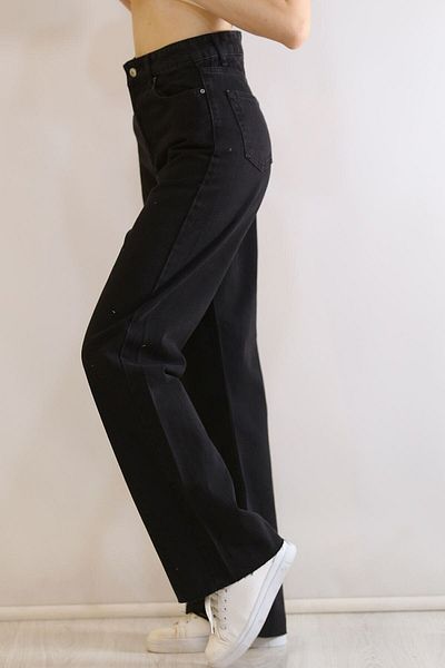 geenz manifacture Pantaloni Palazzo Medusa Smoked Power Lycra cu talie super înaltă, blugi largi