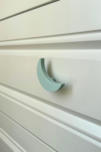 Pomerol Mâner pentru dulap Blue Moon - Mâner de mobilier elegant și durabil pentru camera copiilor, bucătărie și baie
