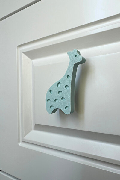 Pomerol Girafă albastră, mâner pentru dulap - mâner pentru mobilier pentru camera copiilor, bucătărie, baie și sertar, mâner D