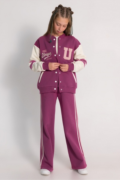 DMB BOYS & GIRLS Çaren Kids- Back Print Detailed Girl's College Cardigan