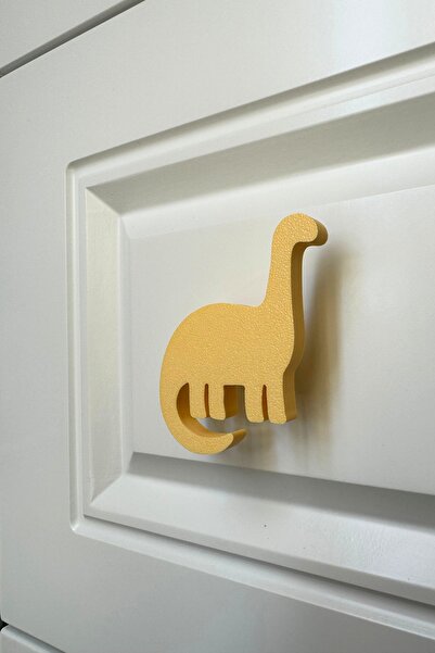 Pomerol Mâner pentru dulap Yellow Dino 4 - Mâner pentru mobilier modern, drăg...