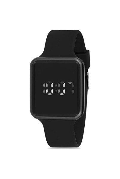 ÇENÇEN Unisex Silikon Kordon Çelik Kasa Led Kol Saati