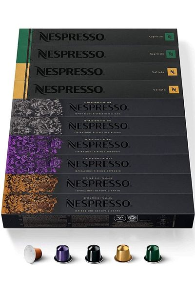 Nespresso سلسلة النكهات الإيطالية المتوازنة 10 علب (100 كبسولة)