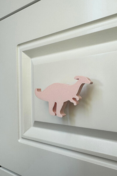 Pomerol Mâner pentru dulap Pink Dino2 - Mâner de mobilier modern, drăguț și d...