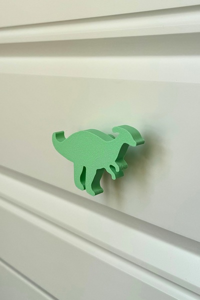 Pomerol Green Dino2 Cabinet Handle -Modern, Cute and Durable Furniture Handle for Children's Room, Kitchen and Bathroom