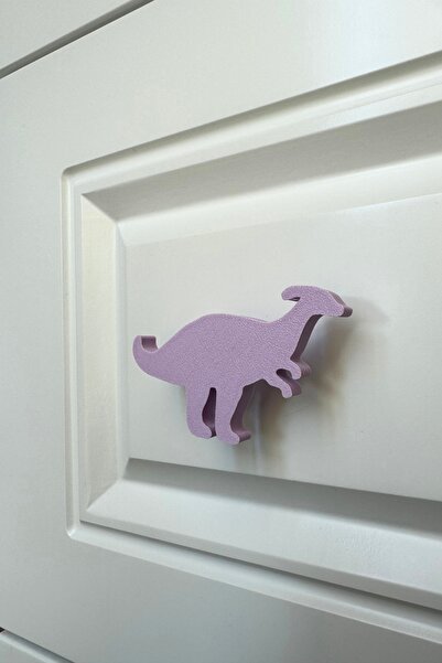 Pomerol Purple Dino2 Cabinet Handle - Modern, Cute and Durable Furniture Handle for Children's Room, Kitchen and Bathroom