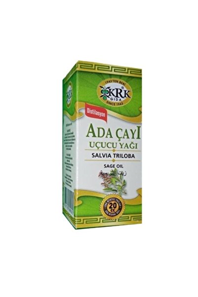 Krk Gıda %100 Saf Ada Çayı Adaçayı Uçucu Yağı 20 ml
