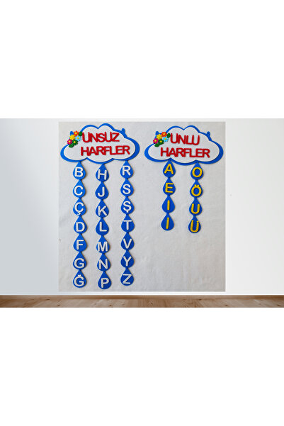 elifletasarim ÜNLÜ ÜNSÜZ HARFLER PANOSU(keçeden eğitim materyalleri)