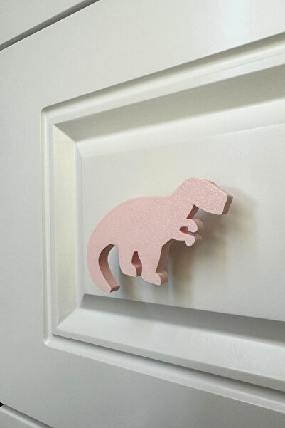 Pomerol Mâner pentru dulap Pink Dino 1 - Mâner modern, drăguț și durabil pent...