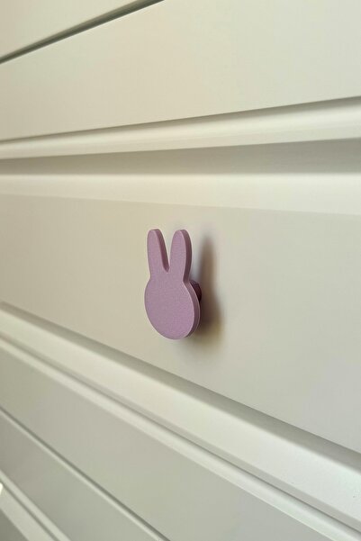 Pomerol Purple Rabbit Cabinet Handle-Modern, Cute and Fashionable Furniture Handle for Children's Room, Kitchen and Bathroom, Dh