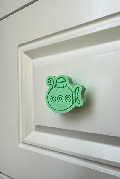 Pomerol Mâner pentru dulap submarin verde - aduceți lumea mării în camerele copiilor, dulapurile de bucătărie și de baie