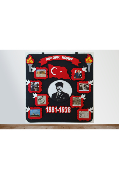 elif'le tasarim keçeden eğitim materyalleri Atkp07 Atatürk Köşesi Panosu Zemi...
