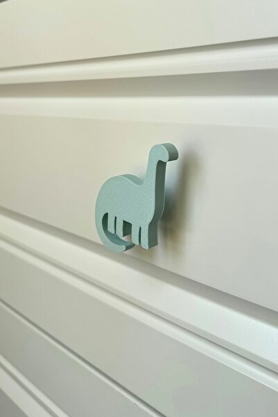 Pomerol Μπλε λαβή ντουλαπιού Dino 4-Μοντέρνα, υπέροχη και ανθεκτική λαβή επίπλων για παιδικό δωμάτιο, κουζίνα και μπάνιο