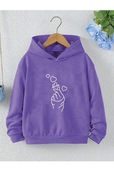 YUNAYT Hanorac pentru copii cu glugă imprimat