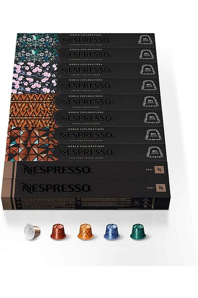 Nespresso Espresso & Lungo Choices 10 Boxes 100 Capsules