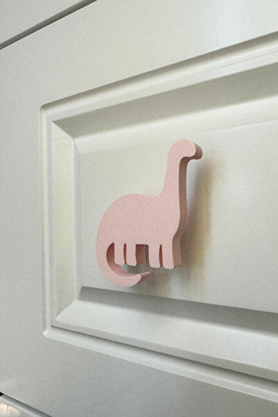Pomerol Ροζ λαβή ντουλαπιού Dino 4 - Μοντέρνα και υπέροχη λαβή επίπλων για παιδικό δωμάτιο, κουζίνα και μπάνιο