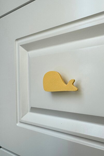Pomerol Mâner pentru dulap Balena galbenă - Mâner pentru mobilier modern, elegant și durabil pentru camera copiilor, bucătărie și baie, DH