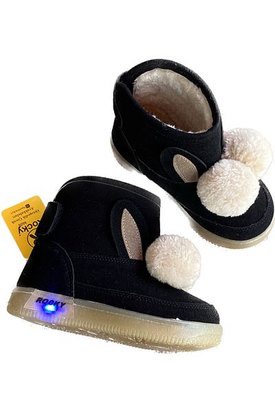 ROCKY Children's Lighted Orthopedic Wool Inside Velcro Boots
