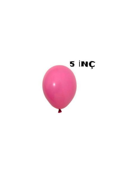 asöy Pastel Fuchsia 5 Inch Balloon - 10 Pieces, 12 cm Mini Size, Colorful Party Balloon