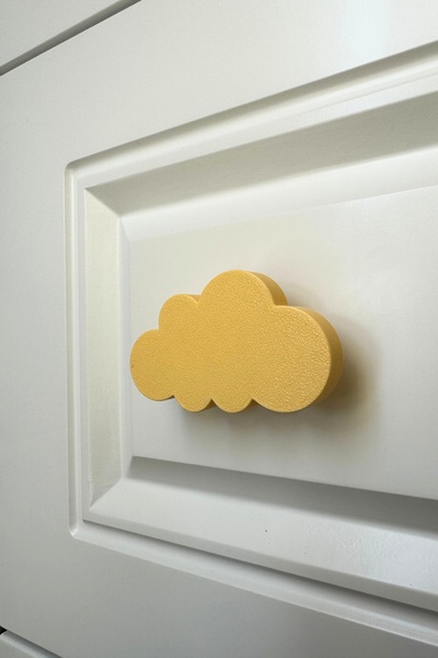 Pomerol Mâner de dulap Yellow Cloud - Mâner de mobilier vibrant și durabil pentru camera copiilor, bucătărie și baie