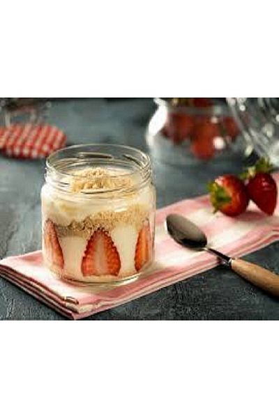 LİZYA Paşabahçe 6-Piece Magnolia Glass Jar Magnolia Pudding Dessert Cup Bowl Set with Colorful Lid