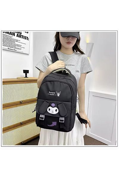 synshop Sanrio Kuromi Y2k Kpop - Εισαγόμενο σακίδιο πλάτης σχολικών καθημερινών αναγκών με θήκη