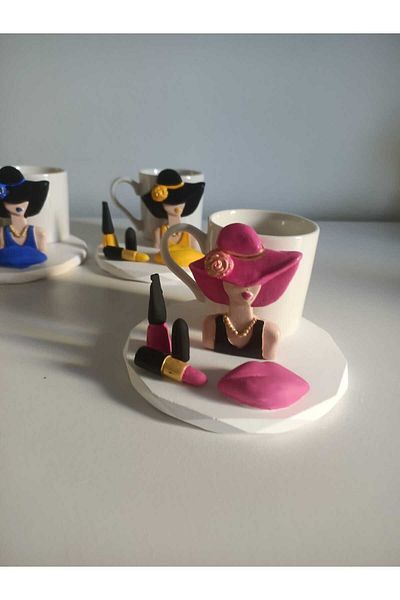Süs Dükkanı Special Design Makeup Supplies Figured Coffee Cup Model Gift Presentation Decorative Model