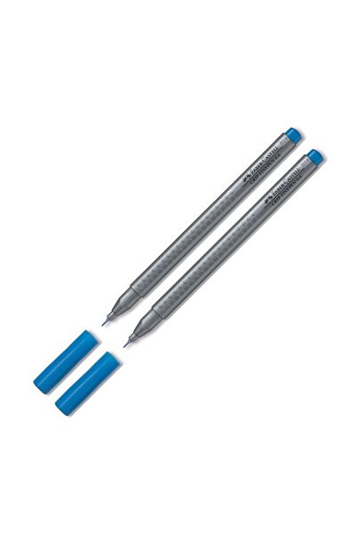 Faber Castell Faber Grip Finepen 0.4 Mm Keçe Kalem Mavi (5020151651) 2 Li Paket