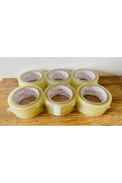 Nokta Pack of 6 45X100M Acrylic Transparent Tape Extra Adhesive Strong Tape